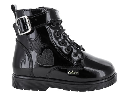 Botas Coloso de Charol Negro para Niña