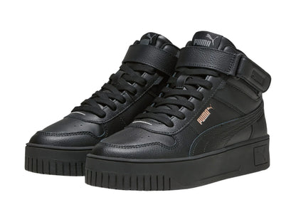 Tenis PUMA Carina Street Mid Negro y Oro para Mujer