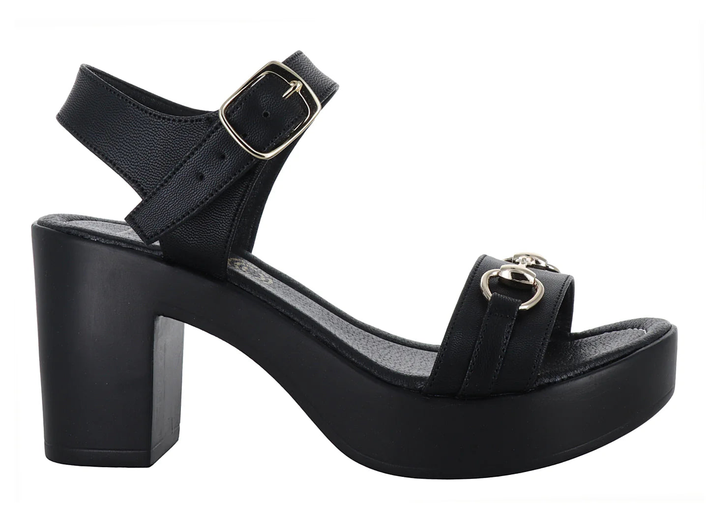 Sandalias Luna Rosa Negras para Mujer
