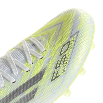adidas F50 Sparkfusion Pro Mid Cut FG AG Womens Soccer Cleats White Iron Yellow