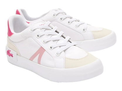 Tenis Lacoste Blanco y Rosa para Niña