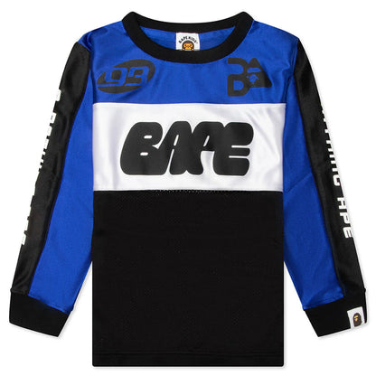Kids BAPE Mesh L S Tee Blue