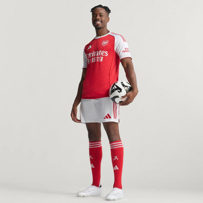 adidas Mens Arsenal Home Authentic Jersey 25 26 Scarlet White