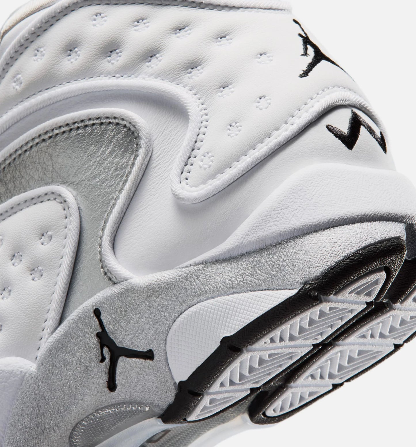 Air Jordan OG Womens Lifestyle Shoe White Black Metallic Silver