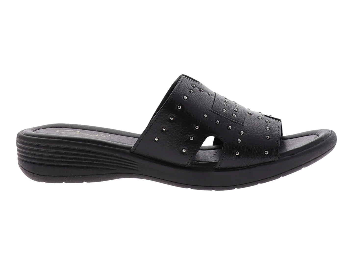 Sandalias Relax de Piel Negro para Mujer