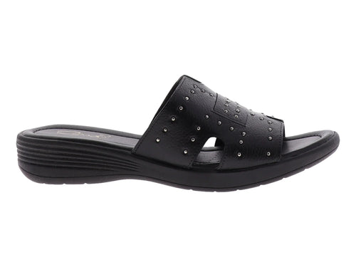 Sandalias Relax de Piel Negro para Mujer