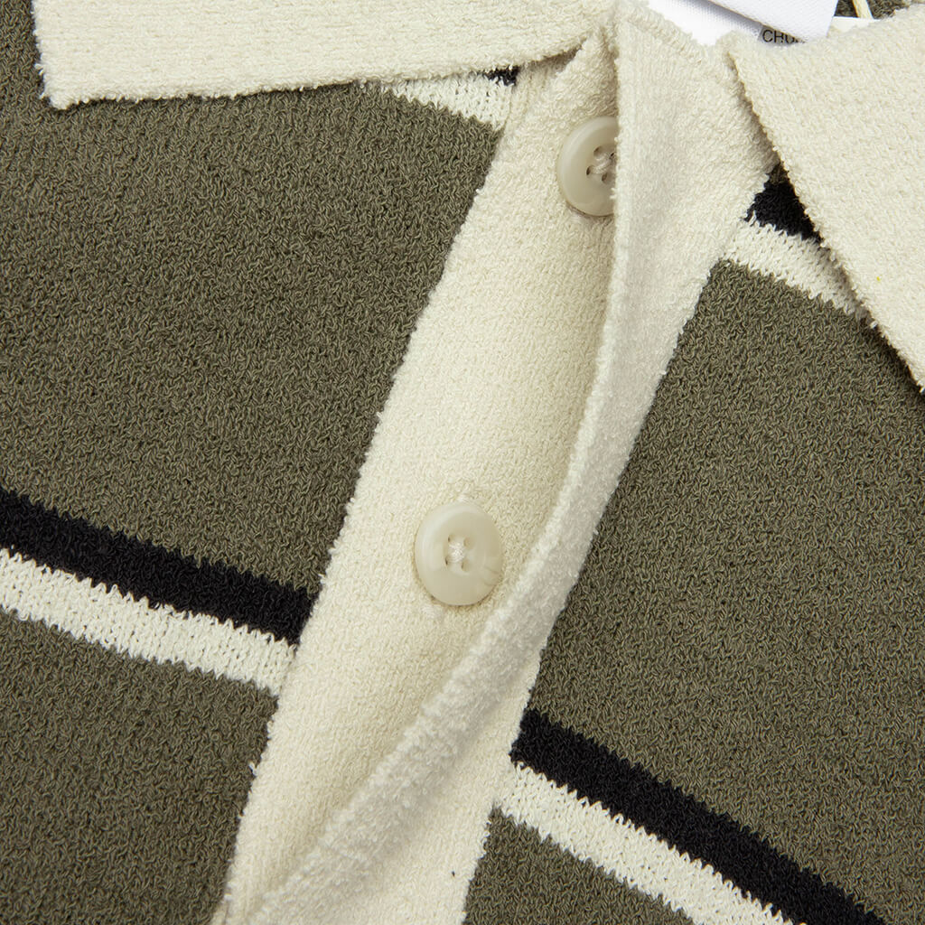adidas Originals x Song for the Mute 007 Long Sleeve Polo Olive Strata Alumina Black