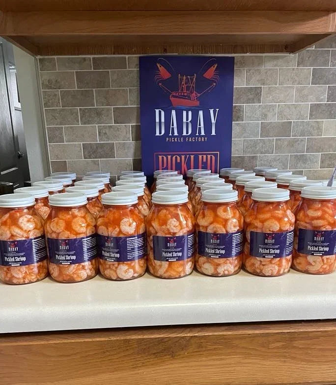 Spicy Pickled Shrimp Jar Ready-to-Eat Marinated Cajun Seafood Snack