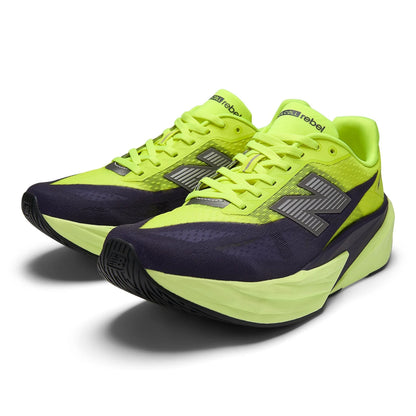 Men's FuelCell Rebel v5 in Alkaline Green with Boysenberry and Dark Silver Metallic
