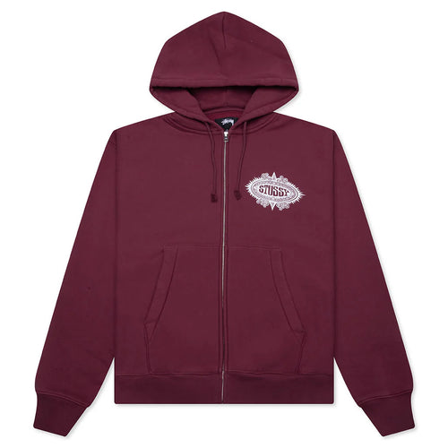 Mantra Zip Hoodie Burgundy