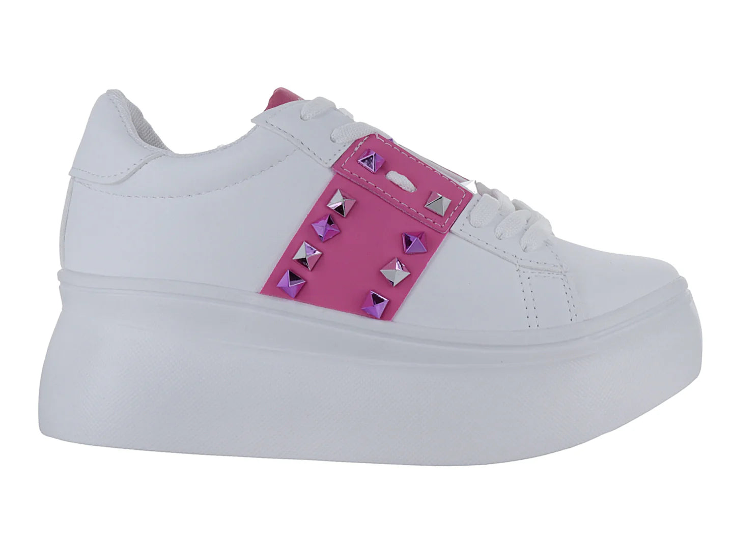Tenis Ten Colours Roma Blanco y Fucsia para Mujer