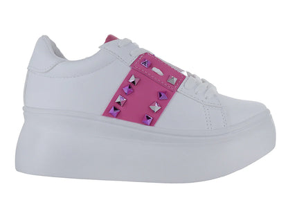 Tenis Ten Colours Roma Blanco y Fucsia para Mujer