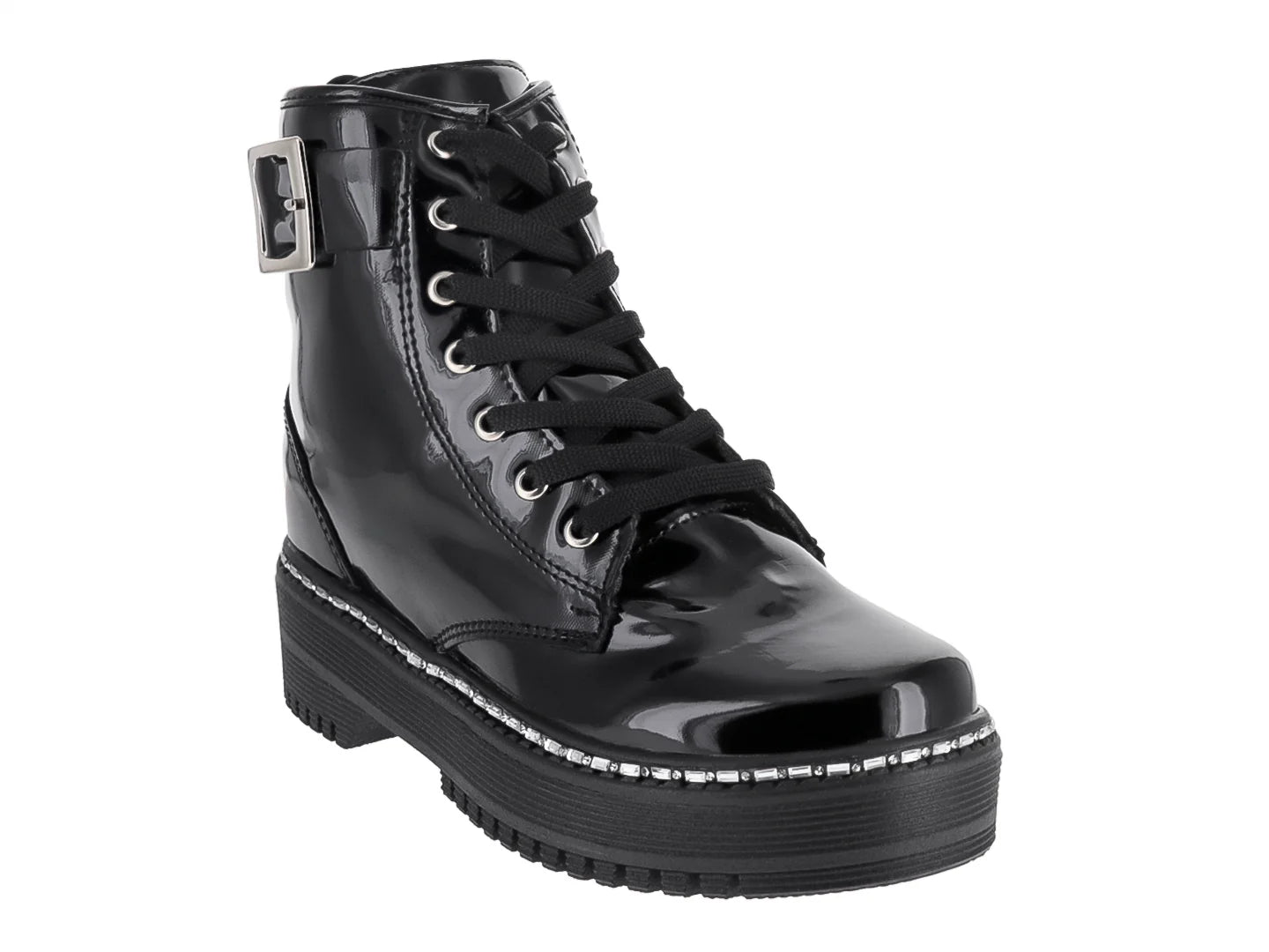 Botas MeliAna de Charol Negro para Niña