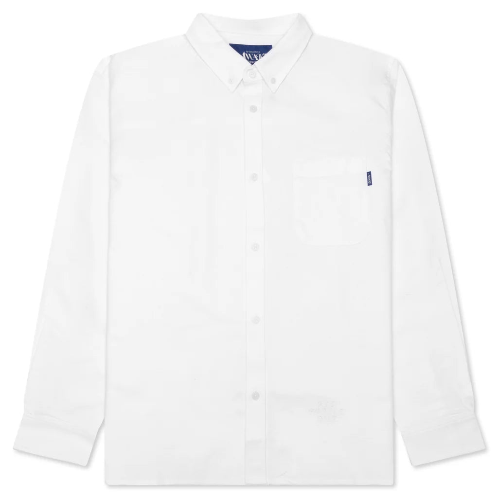 Embroidered Oxford Shirt White