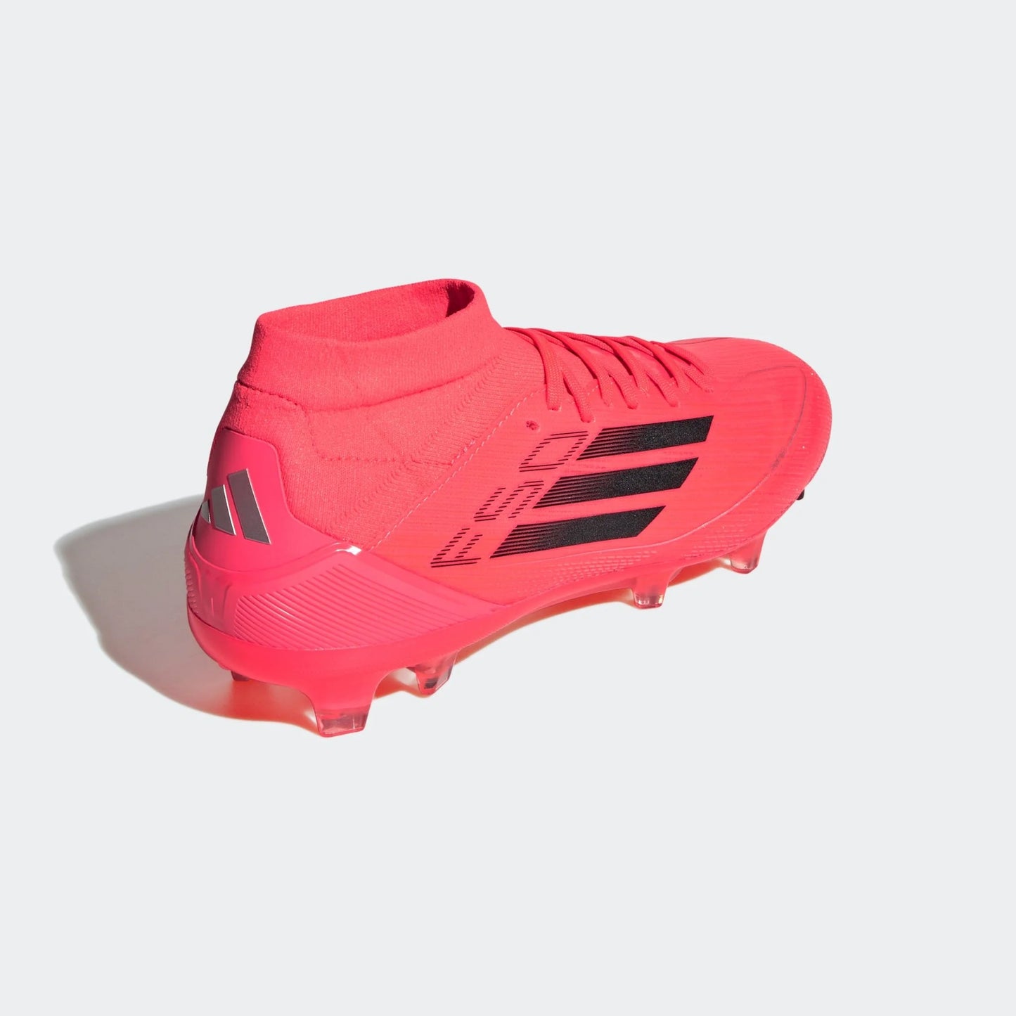 adidas Womens F50 Pro Mid Cut Firm Ground Boots Turbo Black Platin Metallic