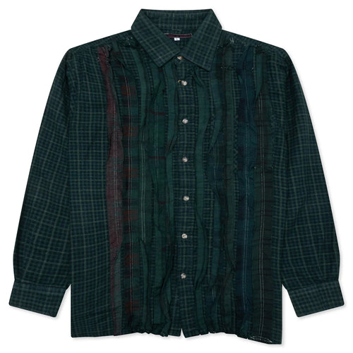 Over Dyed Ribbon Shirt Green