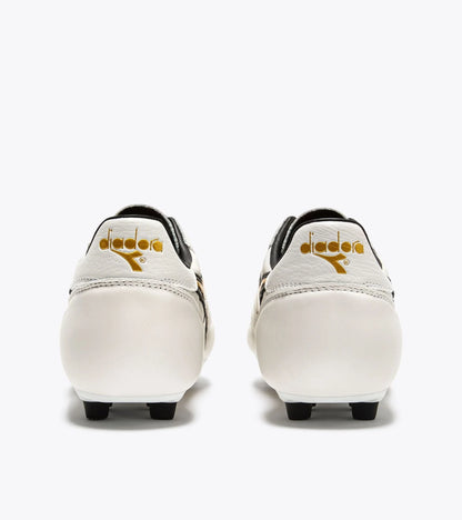 Diadora Brasil LT MDPU Firm Ground Soccer Cleats White Gold