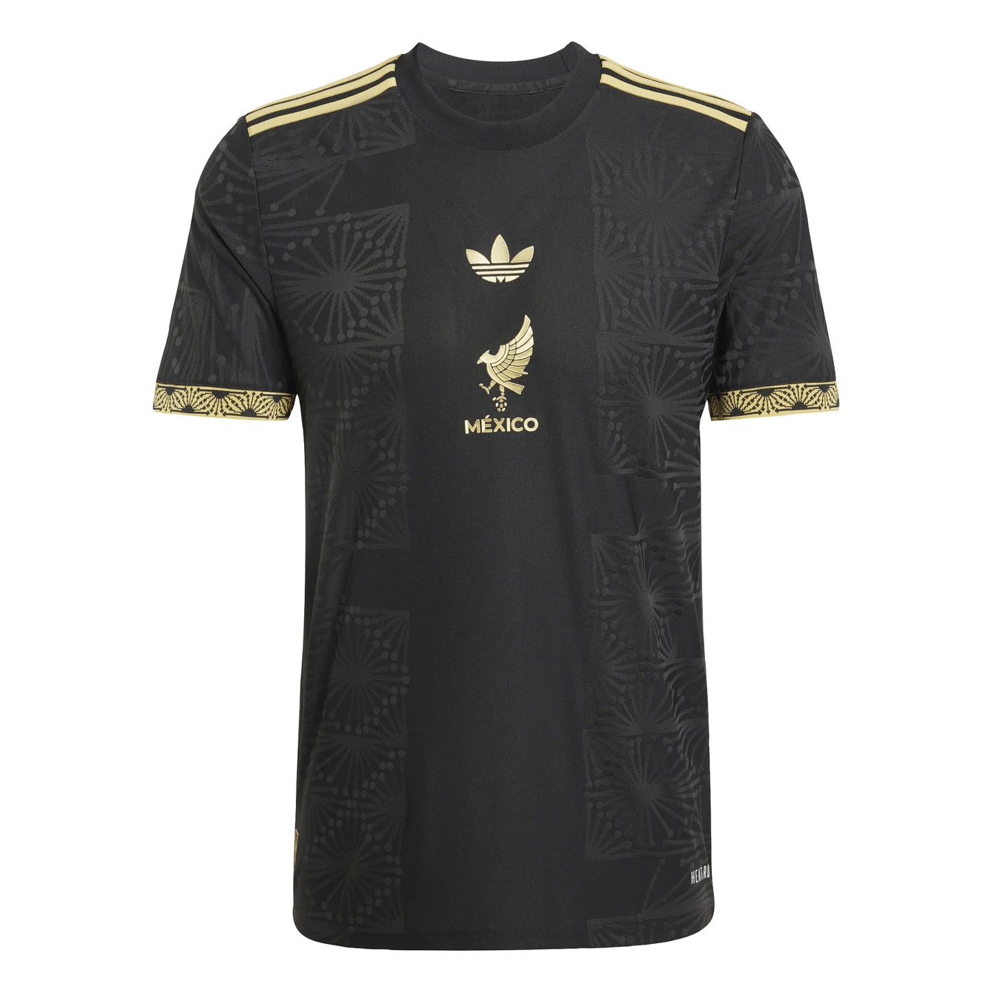 adidas Mens Mexico Gold Jersey 25 Black