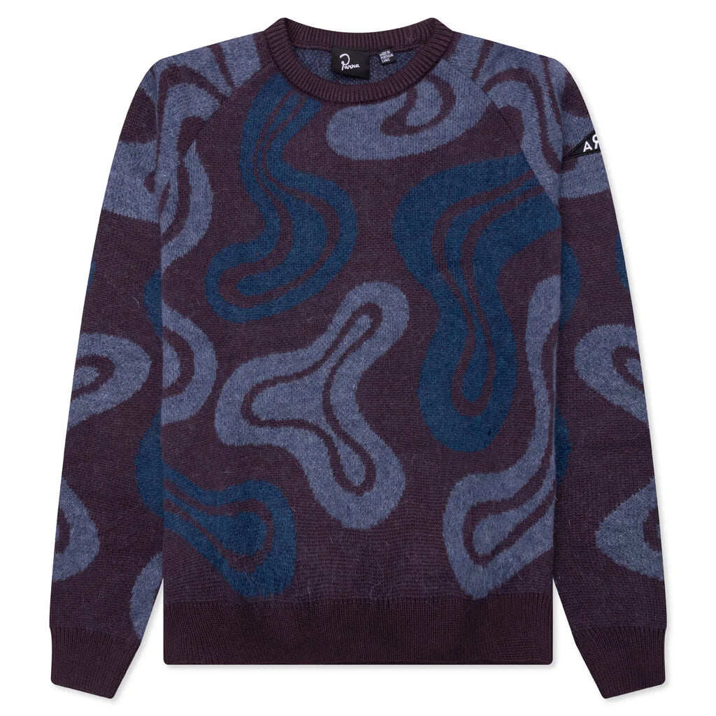 Stupid Lava Lamp Knitted Pullover Dark Mahogany
