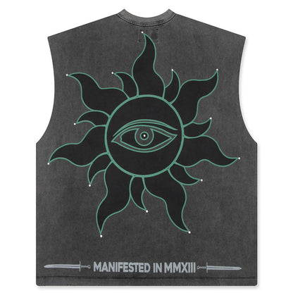 Sunken Liberty Sleeveless T Shirt Grey
