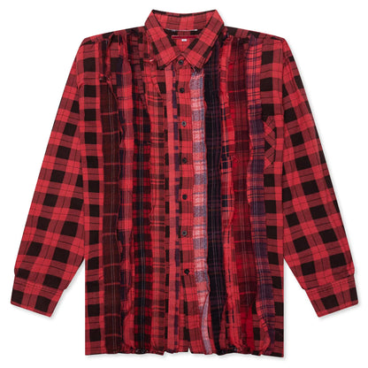 Over Dyed Ribbon Shirt Red