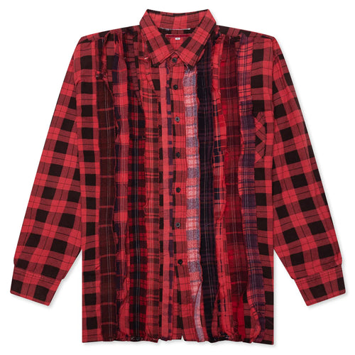 Over Dyed Ribbon Shirt Red