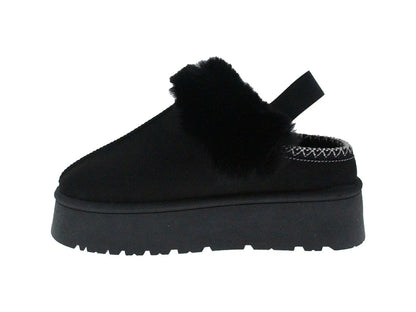 Pantuflas Furor Plataforma Negro para Mujer
