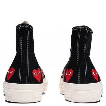 Converse x Comme Des Garcons PLAY All Star Chuck 70 Hi Multi Heart Black Red