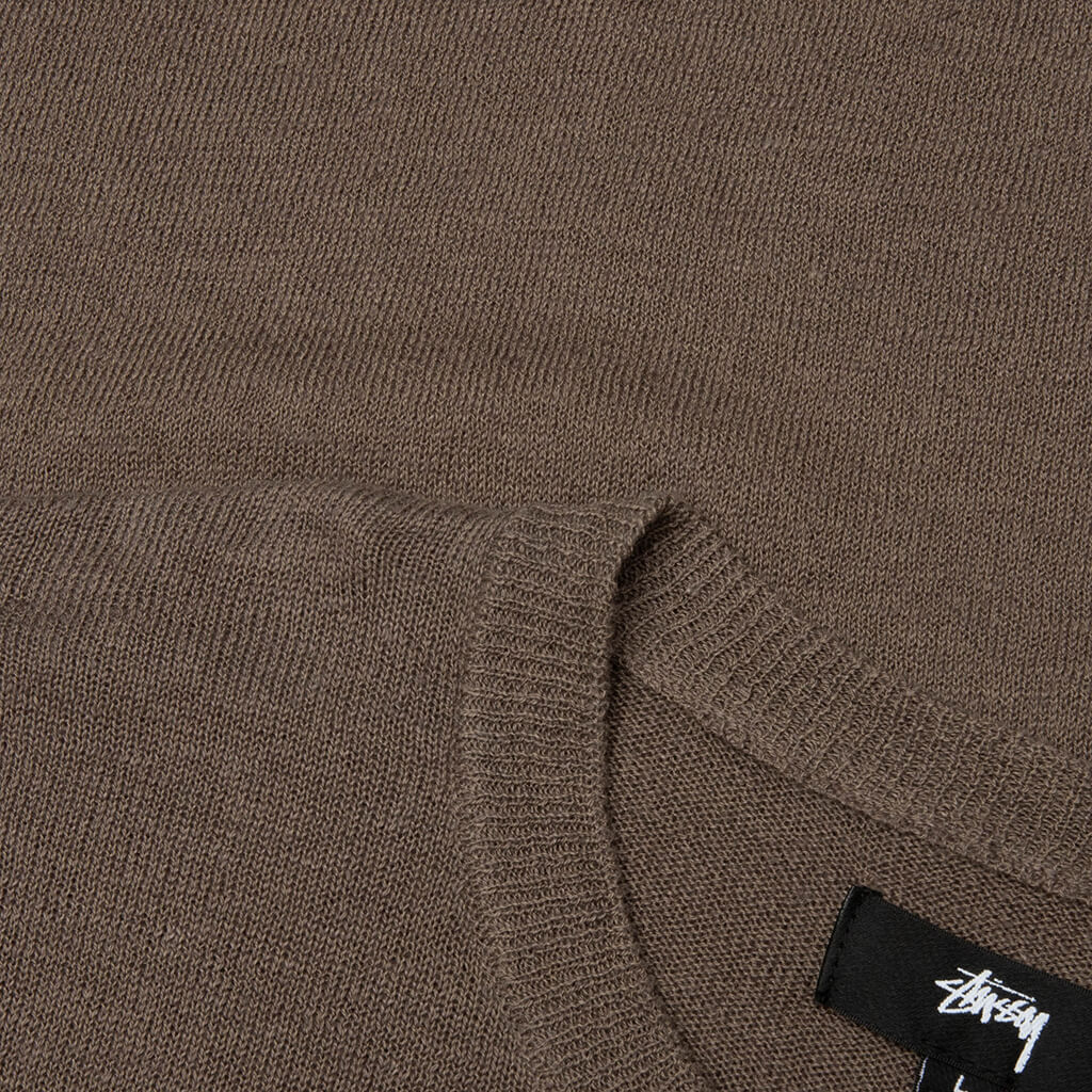 Lightweight Striped Sweater Brown