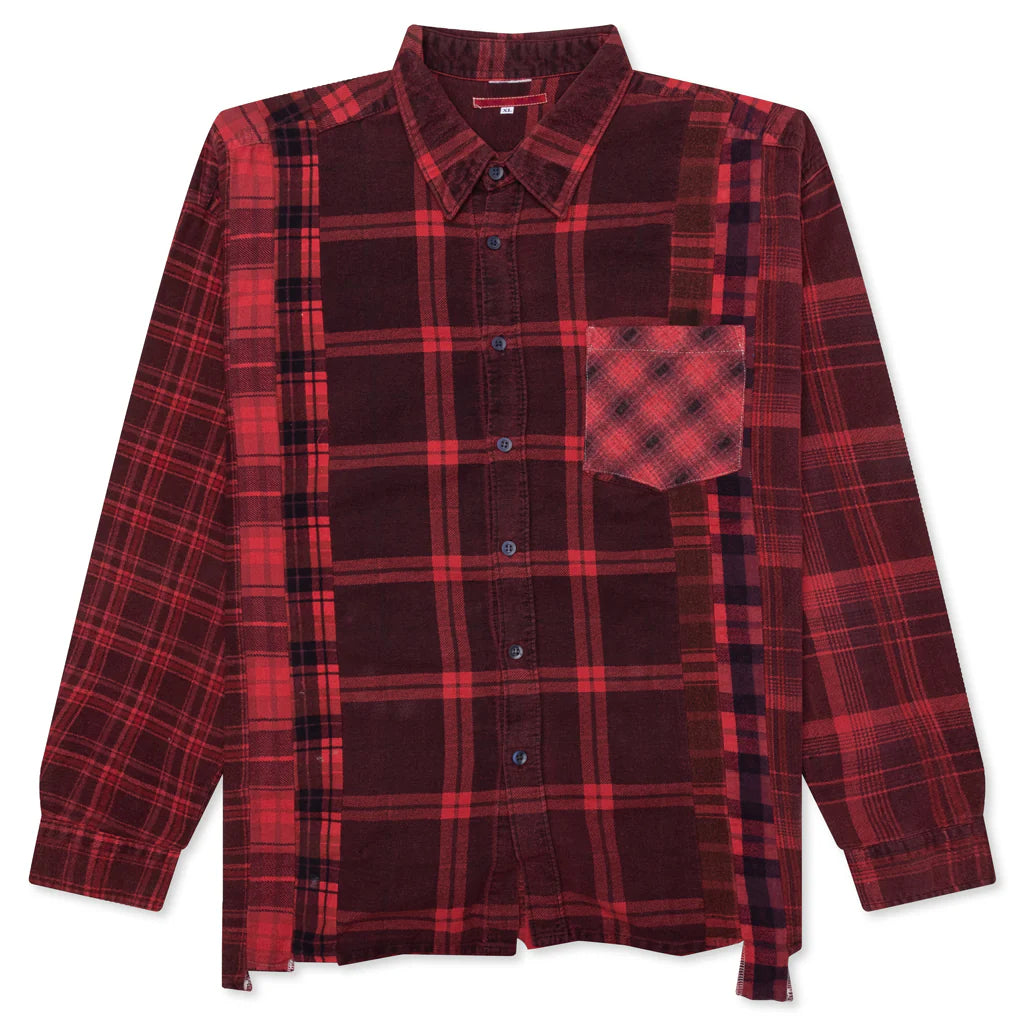 Over Dye 7 Cuts Shirt Red