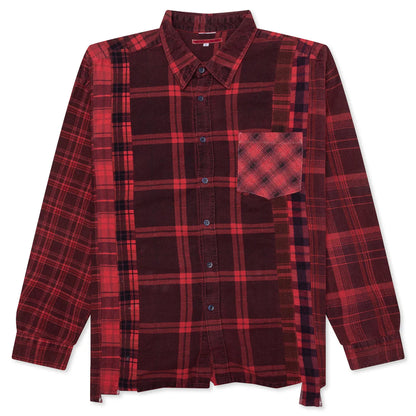 Over Dye 7 Cuts Shirt Red