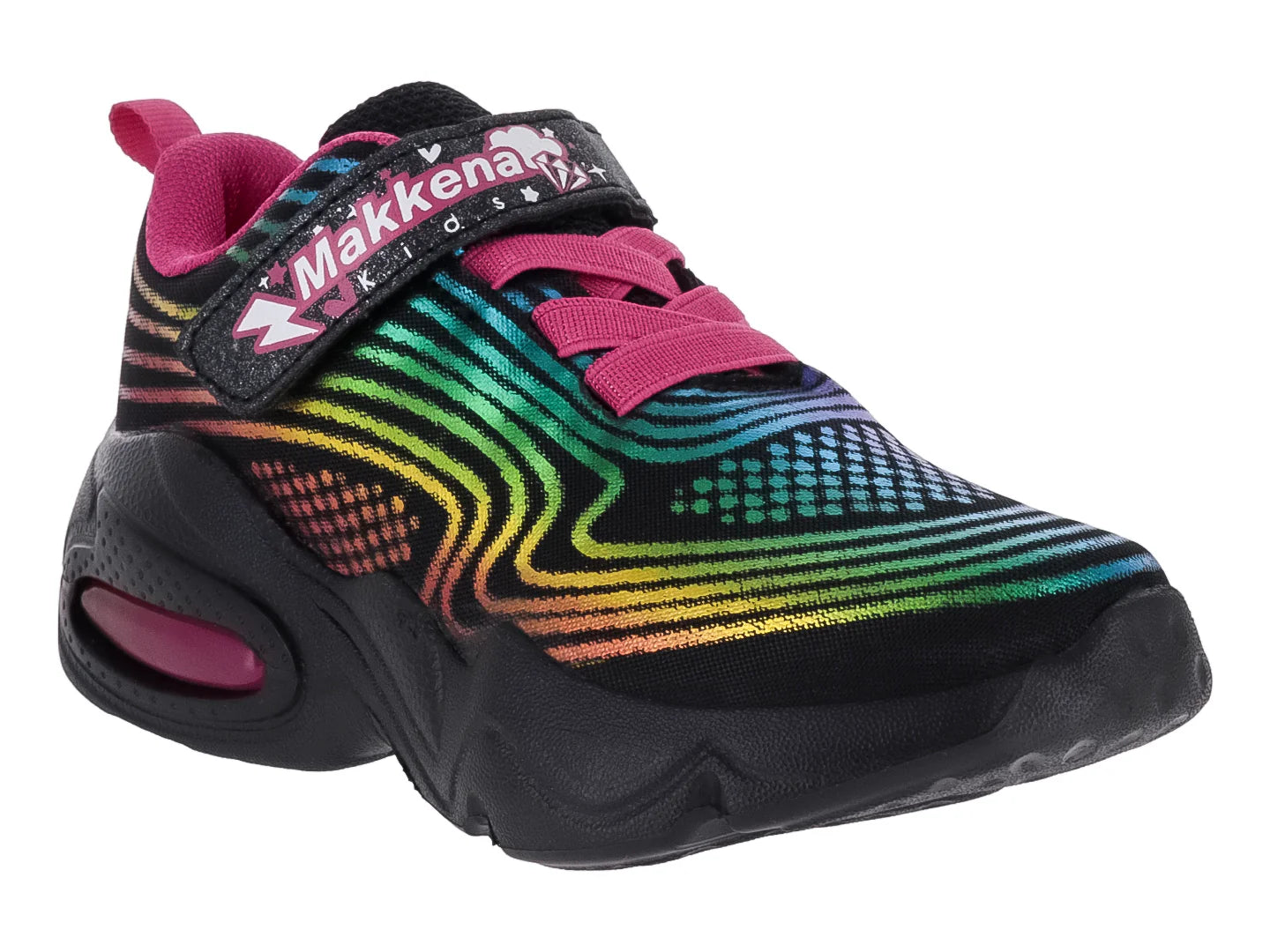 Tenis Makena Negro y Fucsia para Niña