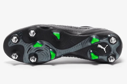 PUMA Future 8 Ultimate Mxsg Soft Ground Soccer Cleats Black Cool Light Grey Fluo Green