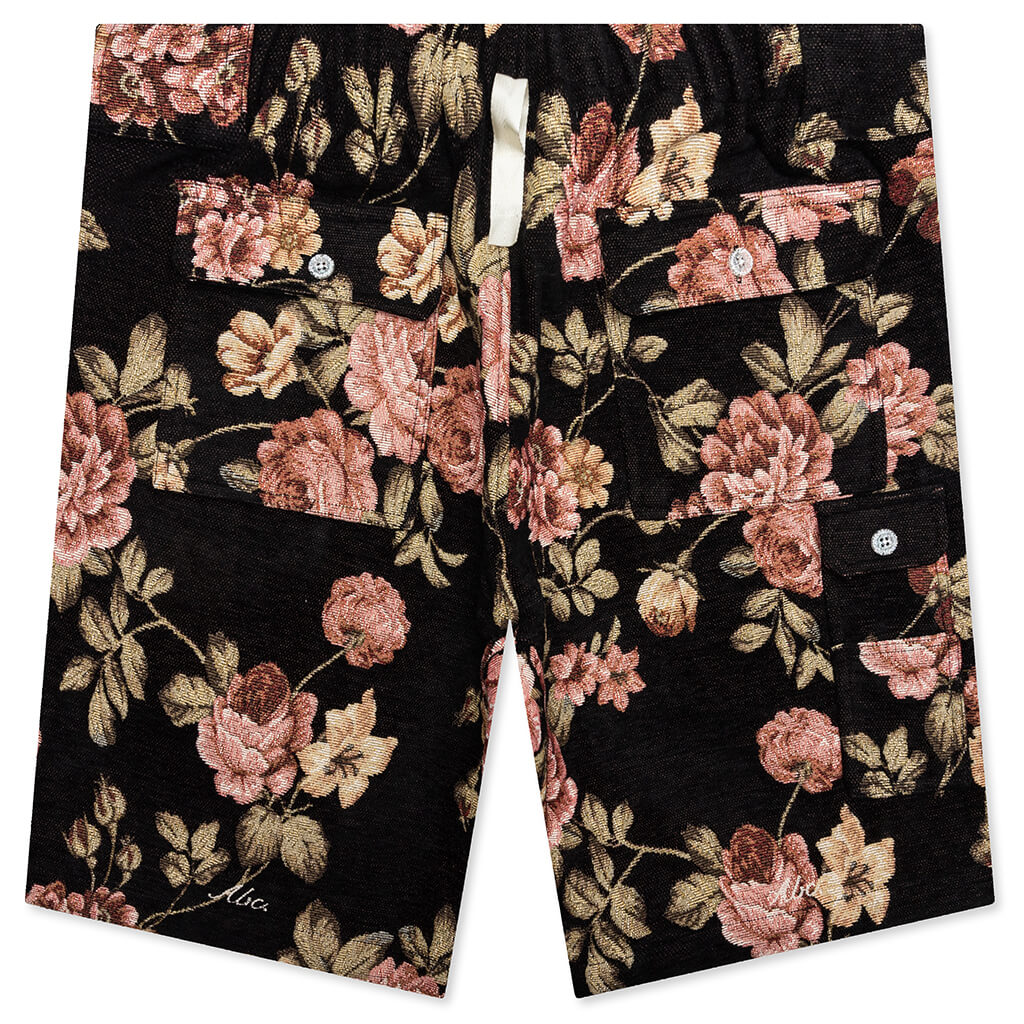 Abc Floral Jacquard Waterproof Shorts Black