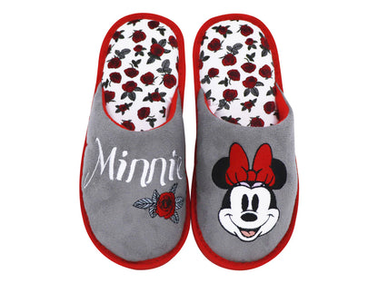 Pantuflas ARRA Minnie Mouse Gris y Rojo para Mujer