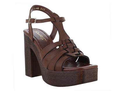 Sandalias Senties Café para Mujer
