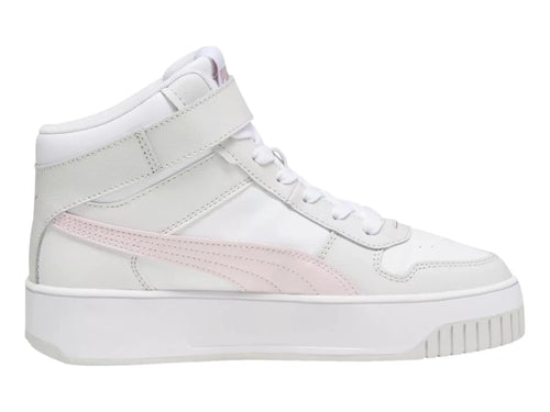 Tenis PUMA Carina Street Mid Blanco y Rosa para Mujer
