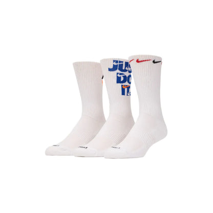 Everyday Plus Cushioned Crew 3 Pack Sock - White/Multi