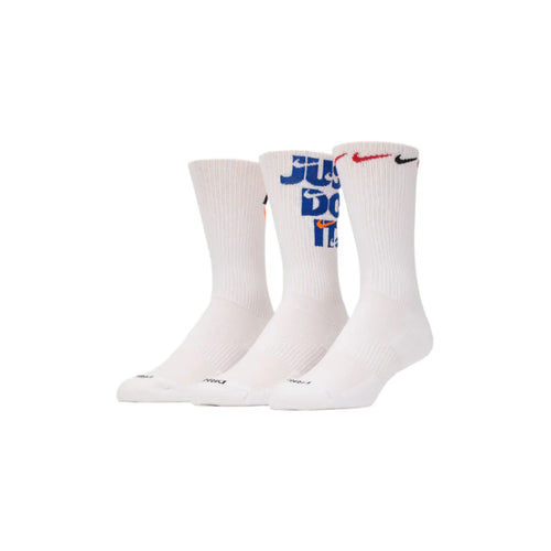 Everyday Plus Cushioned Crew 3 Pack Sock - White/Multi
