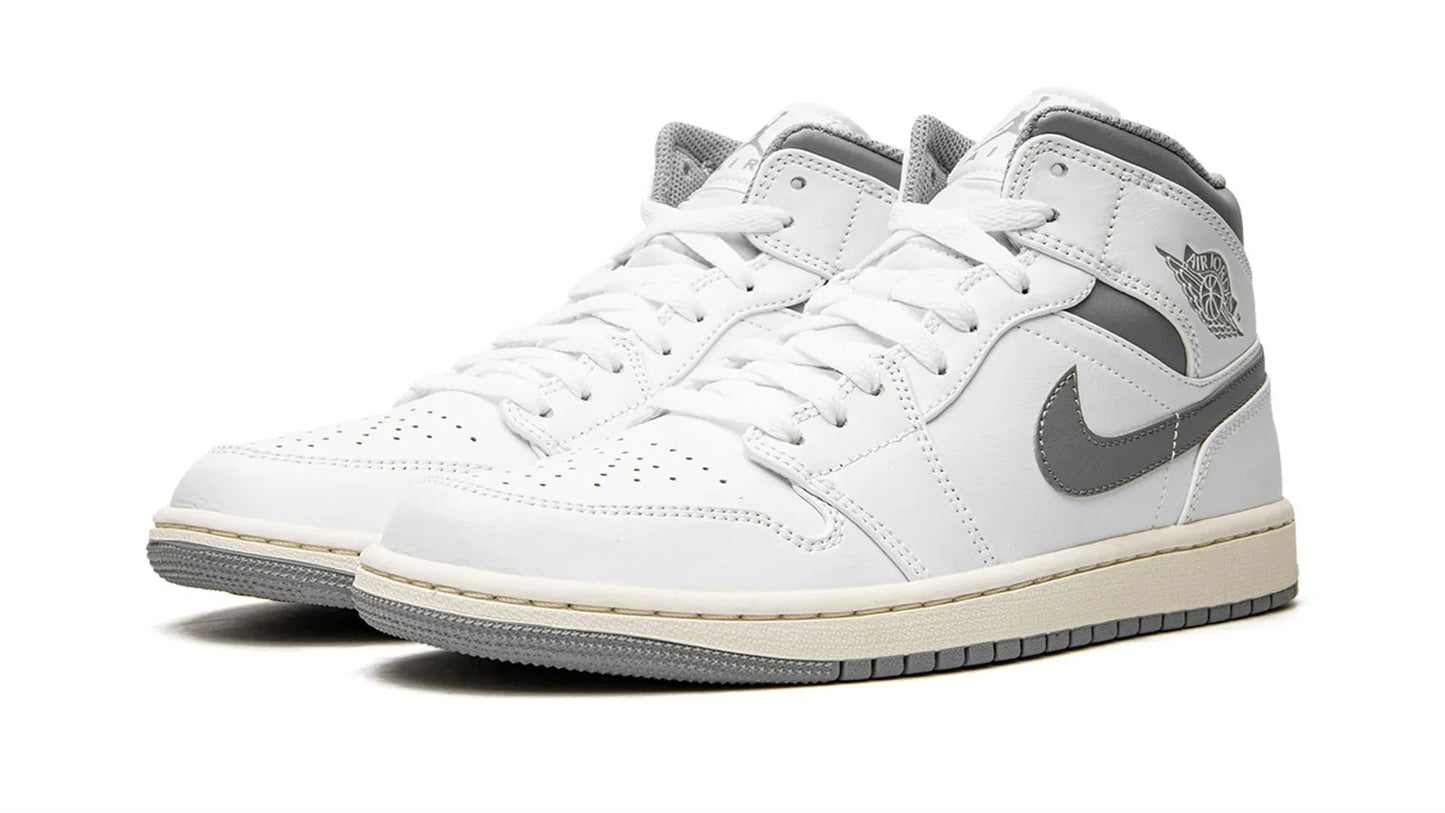 Air Jordan 1 Mid White Stealth Grey