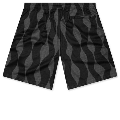 Waved Mesh Shorts Black