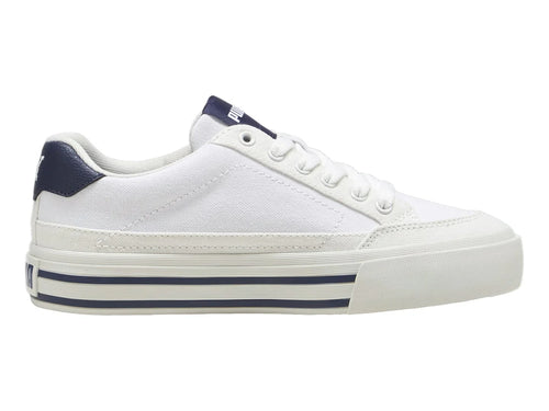 Tenis PUMA Court Classic Vulc Blanco y Azul para Niño