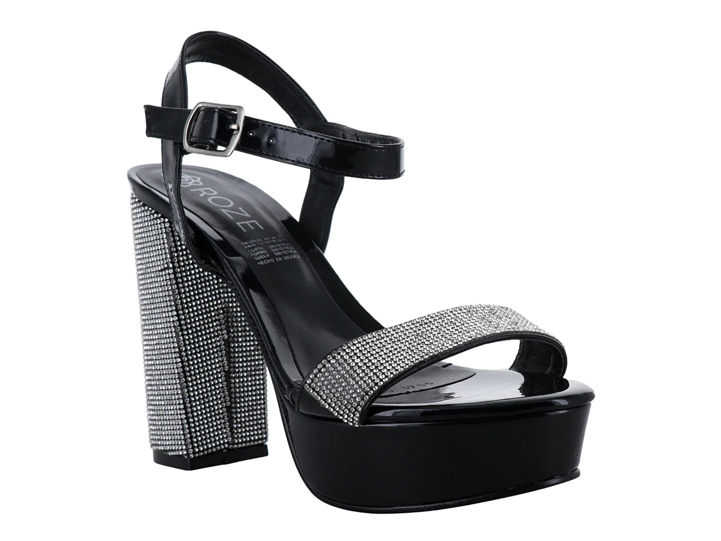 Zapatillas Roze Charol Negro para Mujer