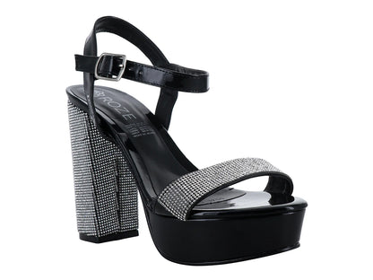 Zapatillas Roze Charol Negro para Mujer