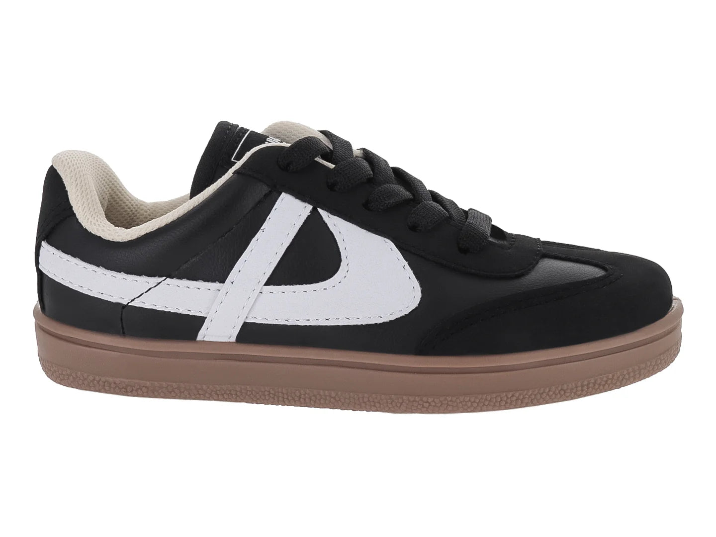 Tenis Panam Negro con Blanco para Niño