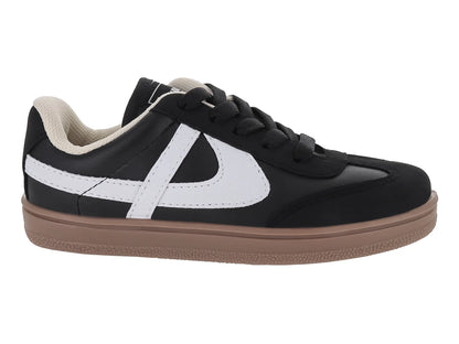 Tenis Panam Negro con Blanco para Niño