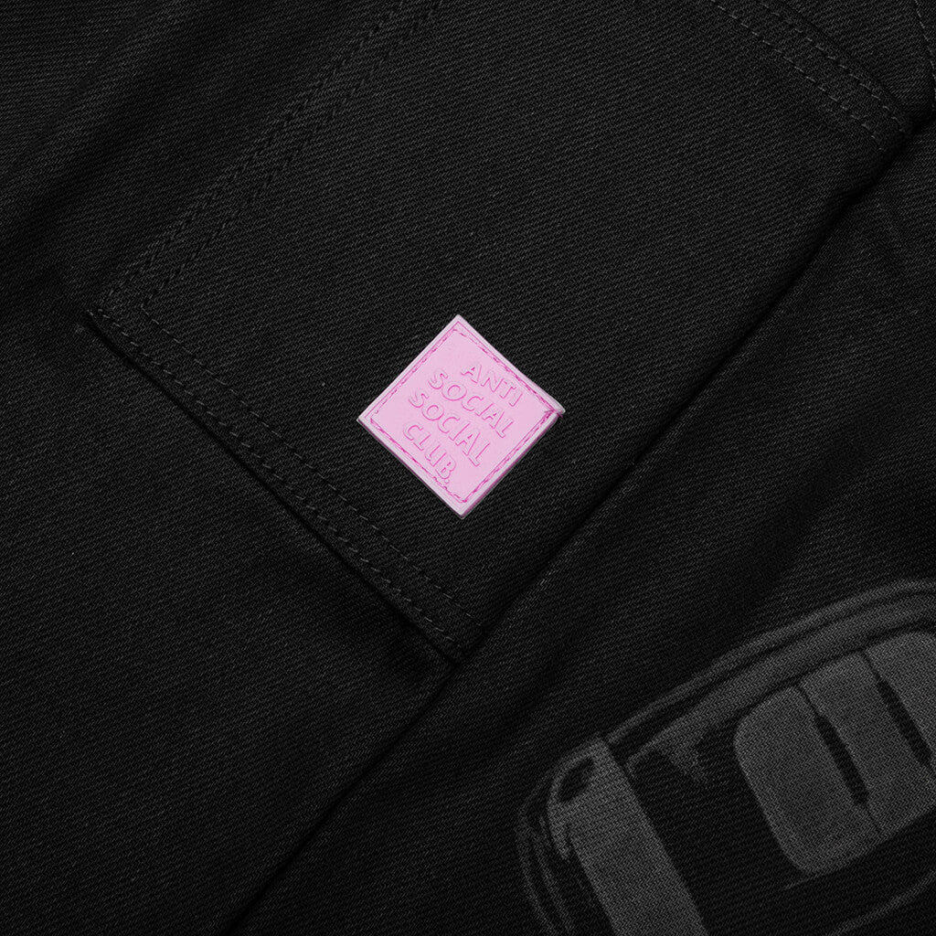Laser Etched Jeans Black