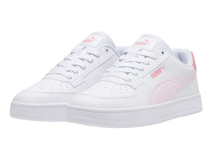 Tenis PUMA Caven 20 Jr Blancos y Rosa para Niña