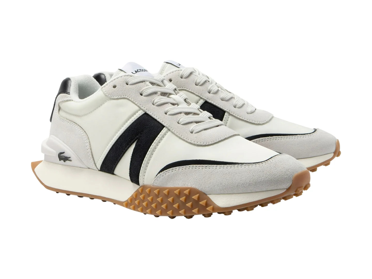 Tenis Lacoste L Spin Deluxe Blancos y Negros para Hombre