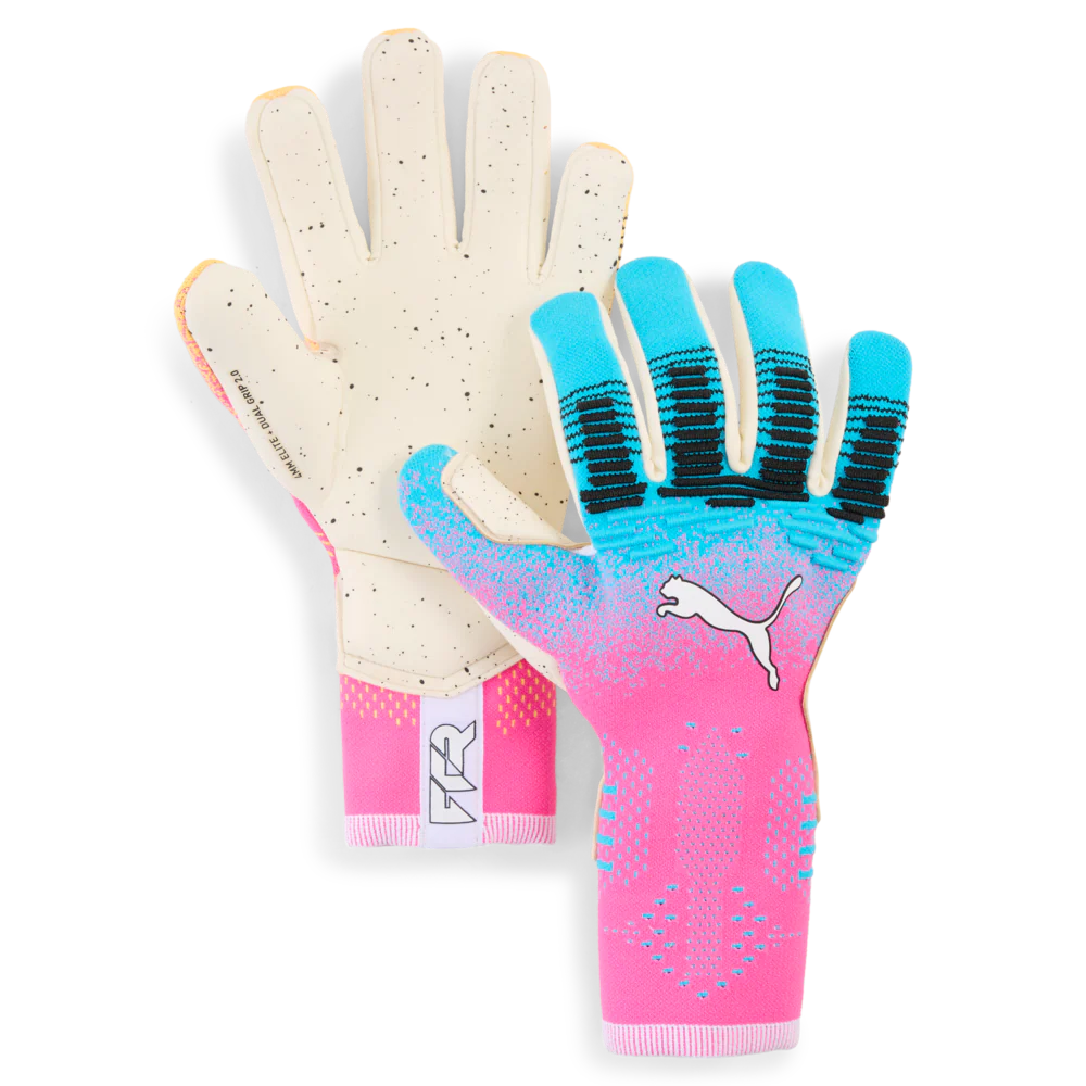 PUMA Future Ultimate NC Goalkeeper Soccer Gloves Blue Pink White